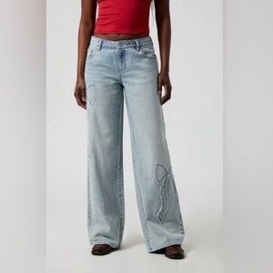 PacSun Blue Denim Casey Bow Jeans
